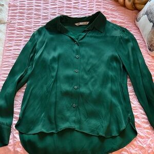 Zara Emerald Green Button Down Shirt